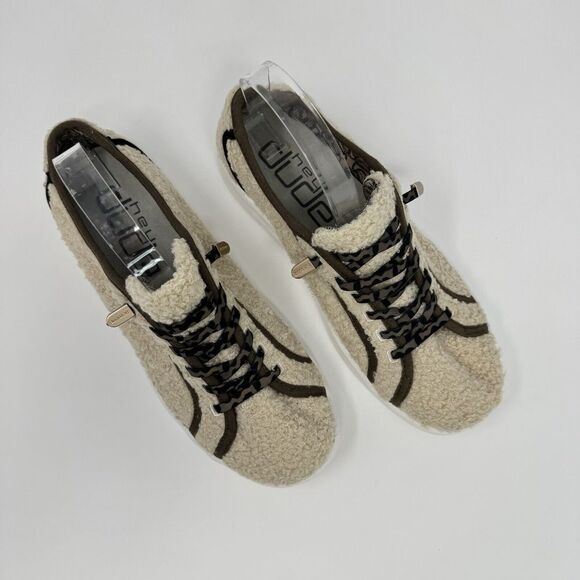Hey Dude Karina Sherpa Slip On Shoes 8 Beige Marshmallow Leopard Lightweight - Picture 8 of 14